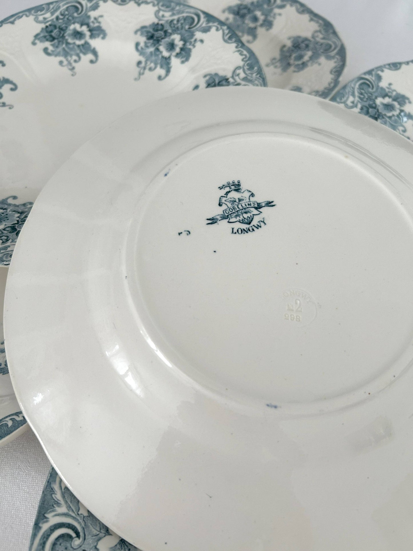 Ensemble de 6 assiettes plates - Gobelins - Longwy - La Brocanterie d'Estelle