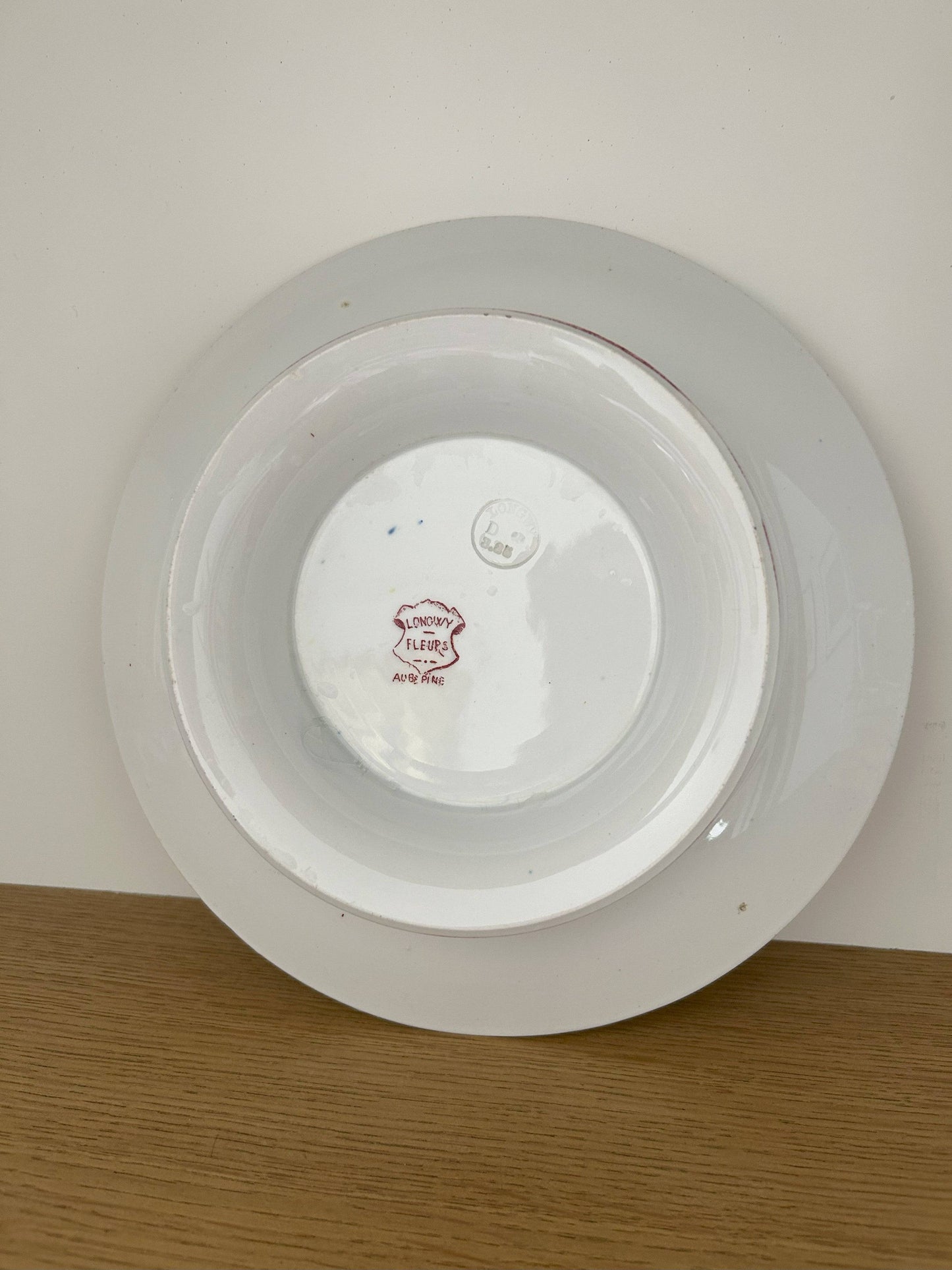 Assiette piédouche - Aubépine - Longwy - La Brocanterie d'Estelle