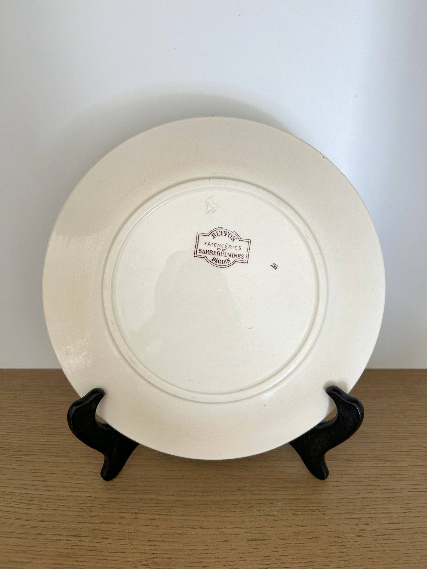 Assiette - Buffon - Sarreguemines - La Brocanterie d'Estelle