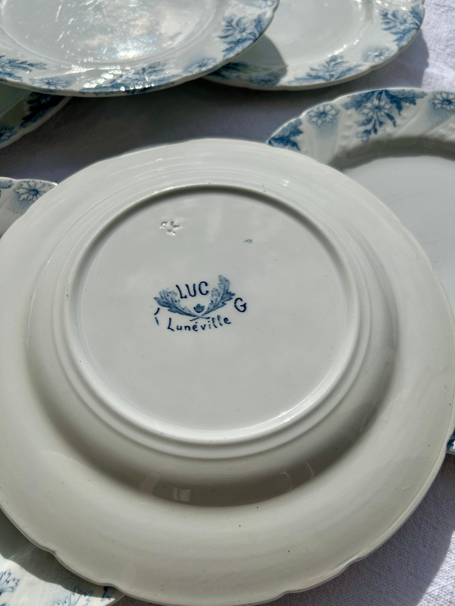 Ensemble de 6 assiettes plates K&G Lunéville - La Brocanterie d'Estelle