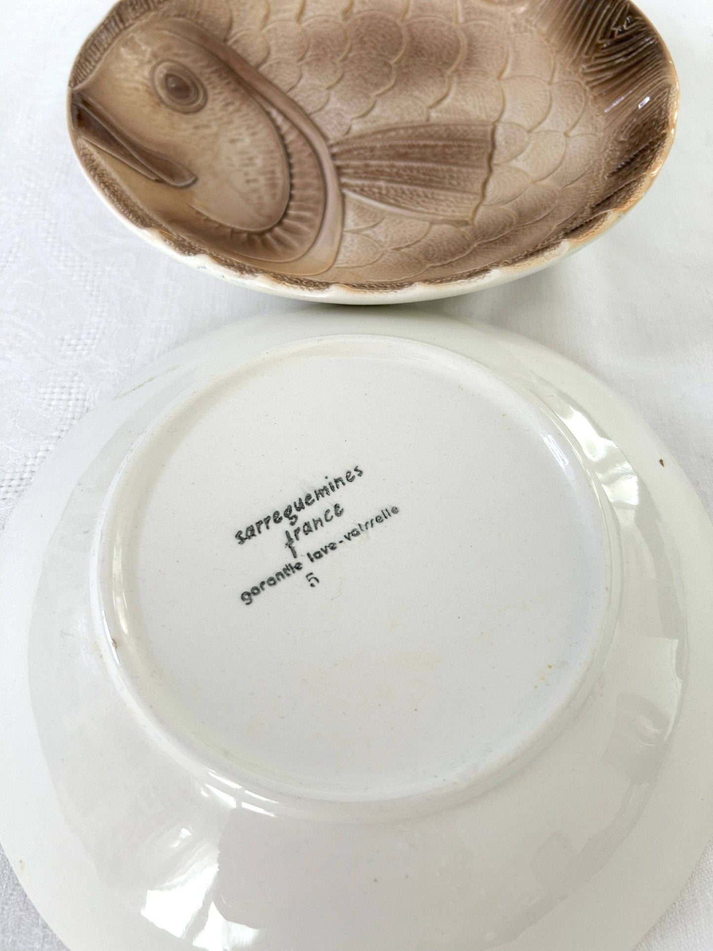 Duo d'assiettes creuses - Sarreguemines - La Brocanterie d'Estelle