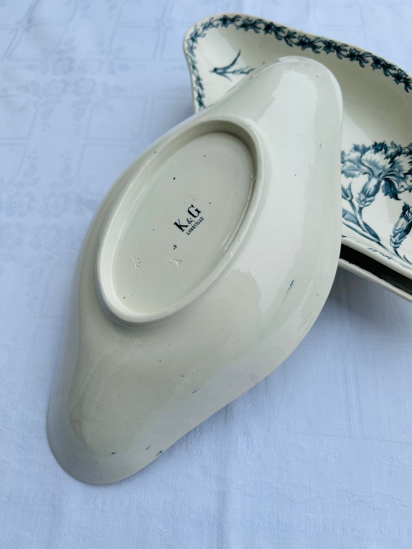 Grand ravier - Œillets - Terre de fer - K&G Lunéville - La Brocanterie d'Estelle