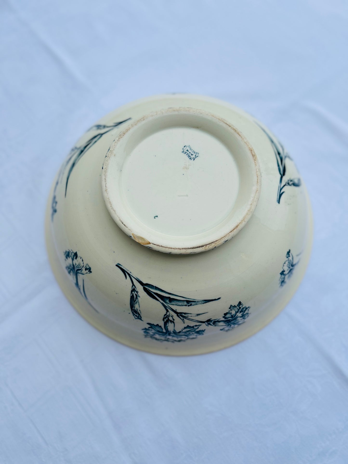 Saladier - Œillets - Terre de fer - K&G Lunéville - La Brocanterie d'Estelle