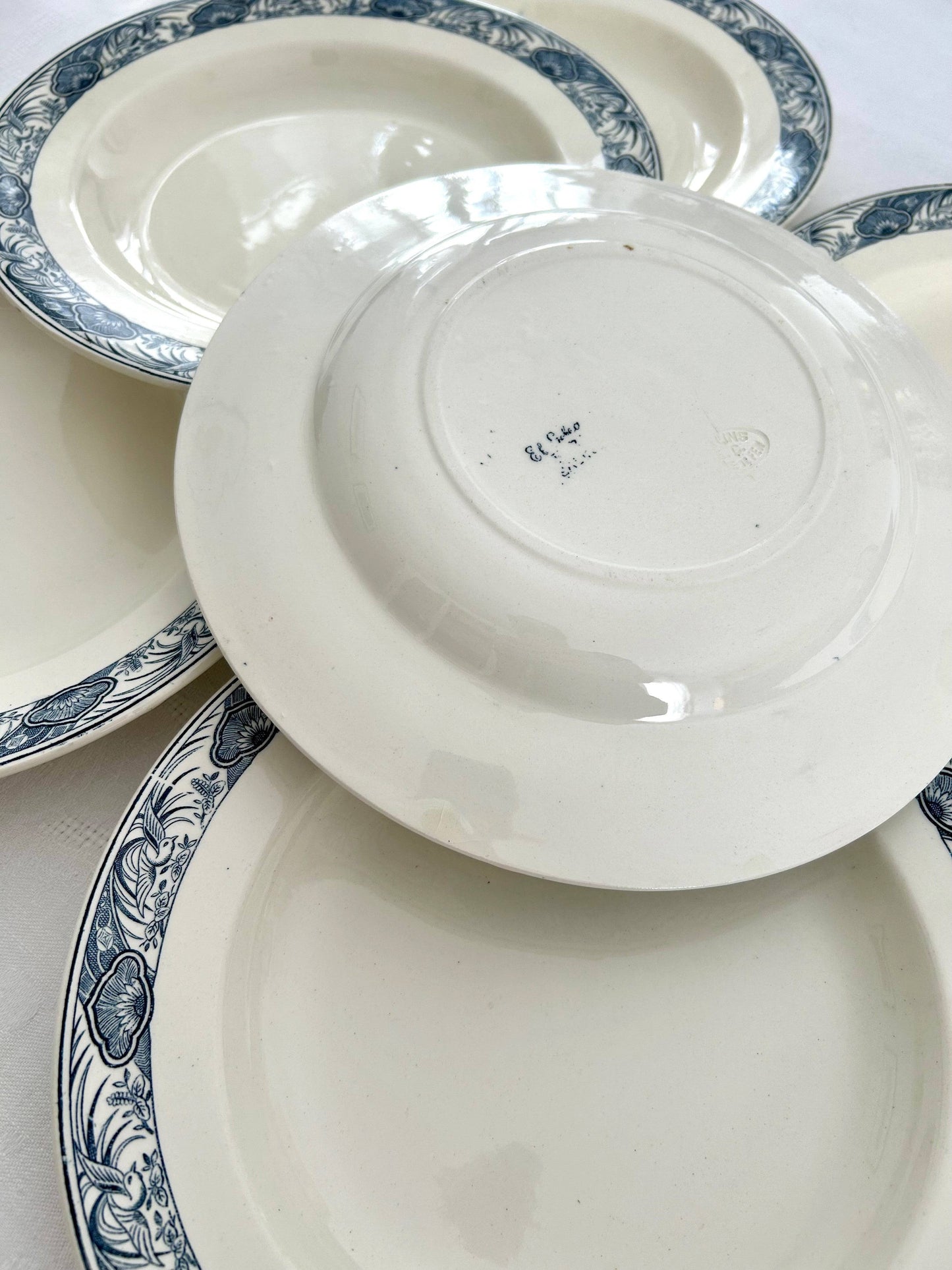 Ensemble de 6 assiettes creuses - El Goléa - Terre de fer - Salins - La Brocanterie d'Estelle