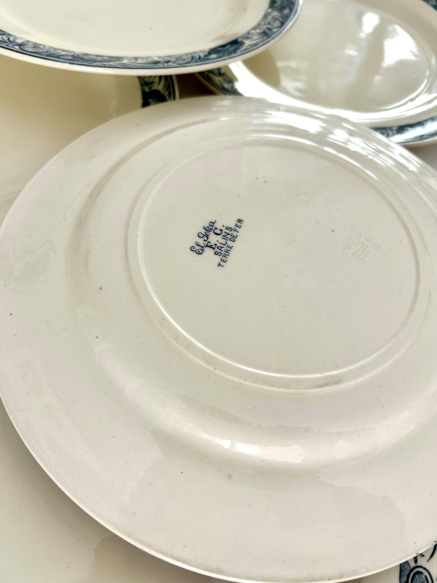 Assiettes plates - El Goléa - Terre de fer - Salins - La Brocanterie d'Estelle