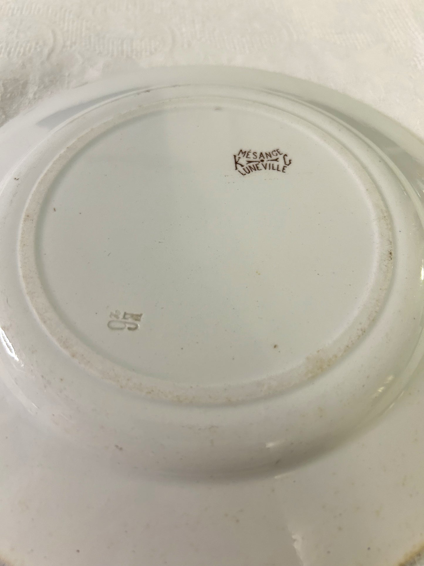 Ensemble de 4 assiettes - Mésange - Lunéville - La Brocanterie d'Estelle