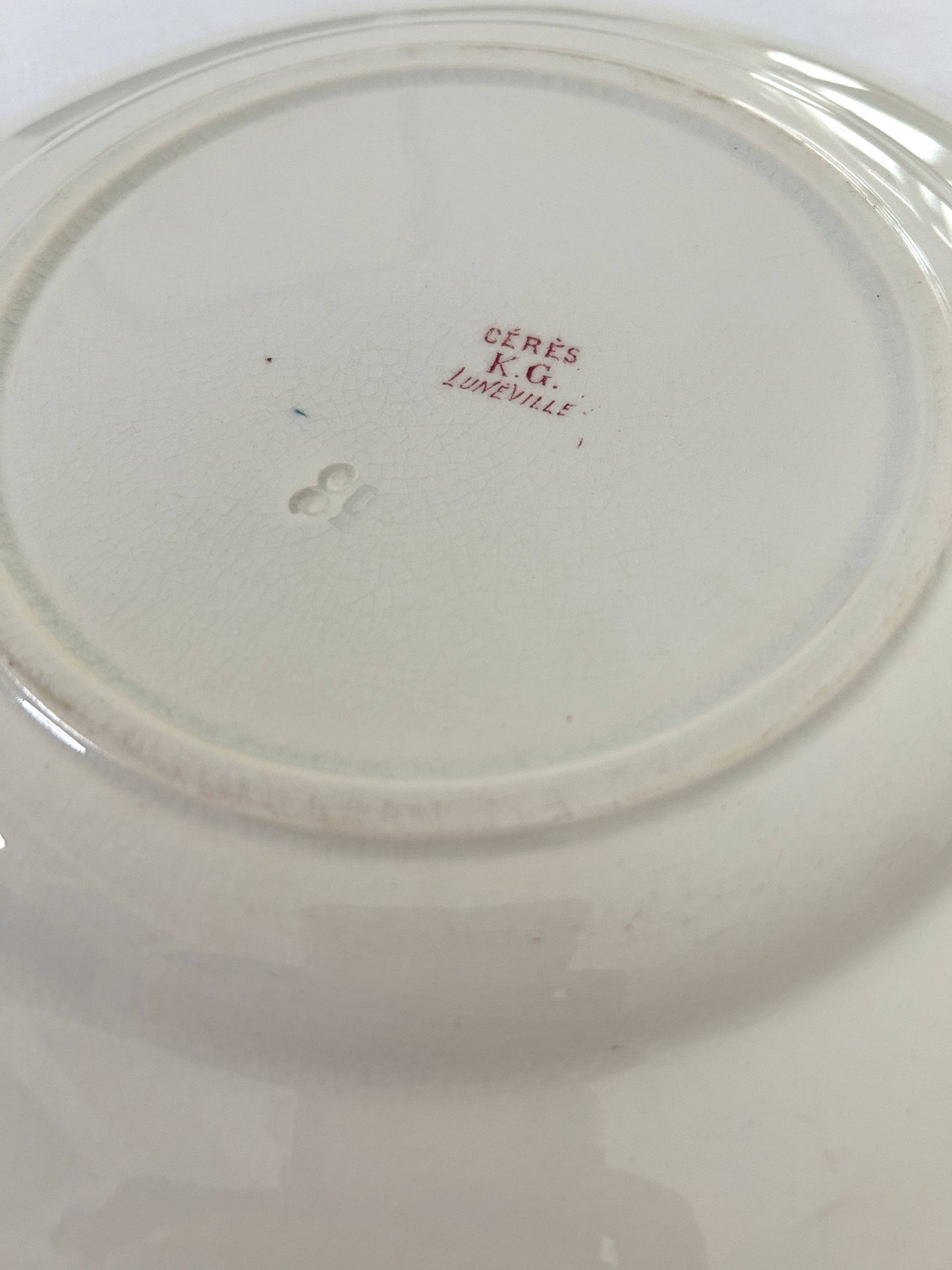 Plat rond - Céris - K&G Lunéville - La Brocanterie d'Estelle