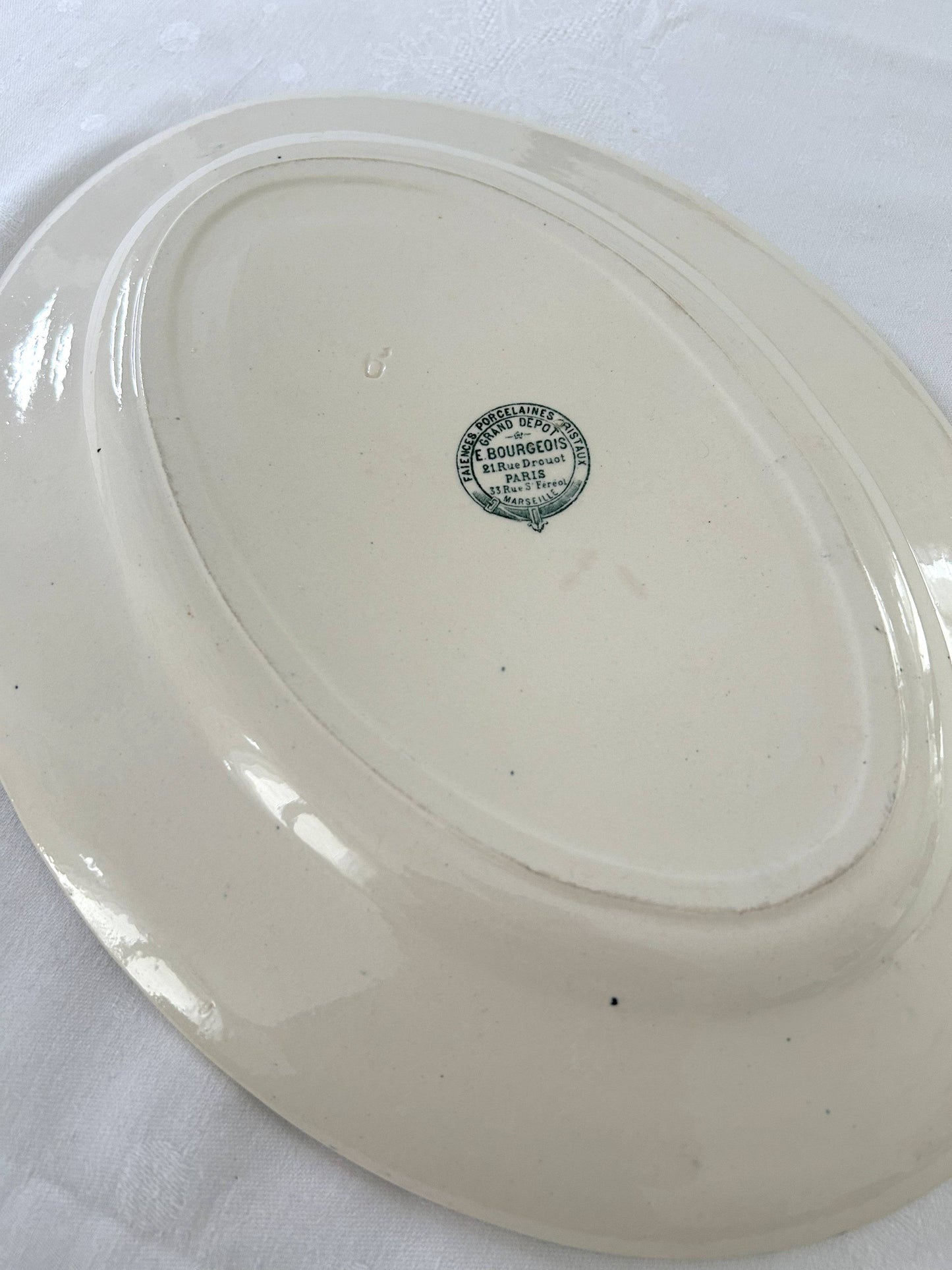 Grand plat ovale - Sévigné - HB & Cie Choisy-Le-Roi - La Brocanterie d'Estelle