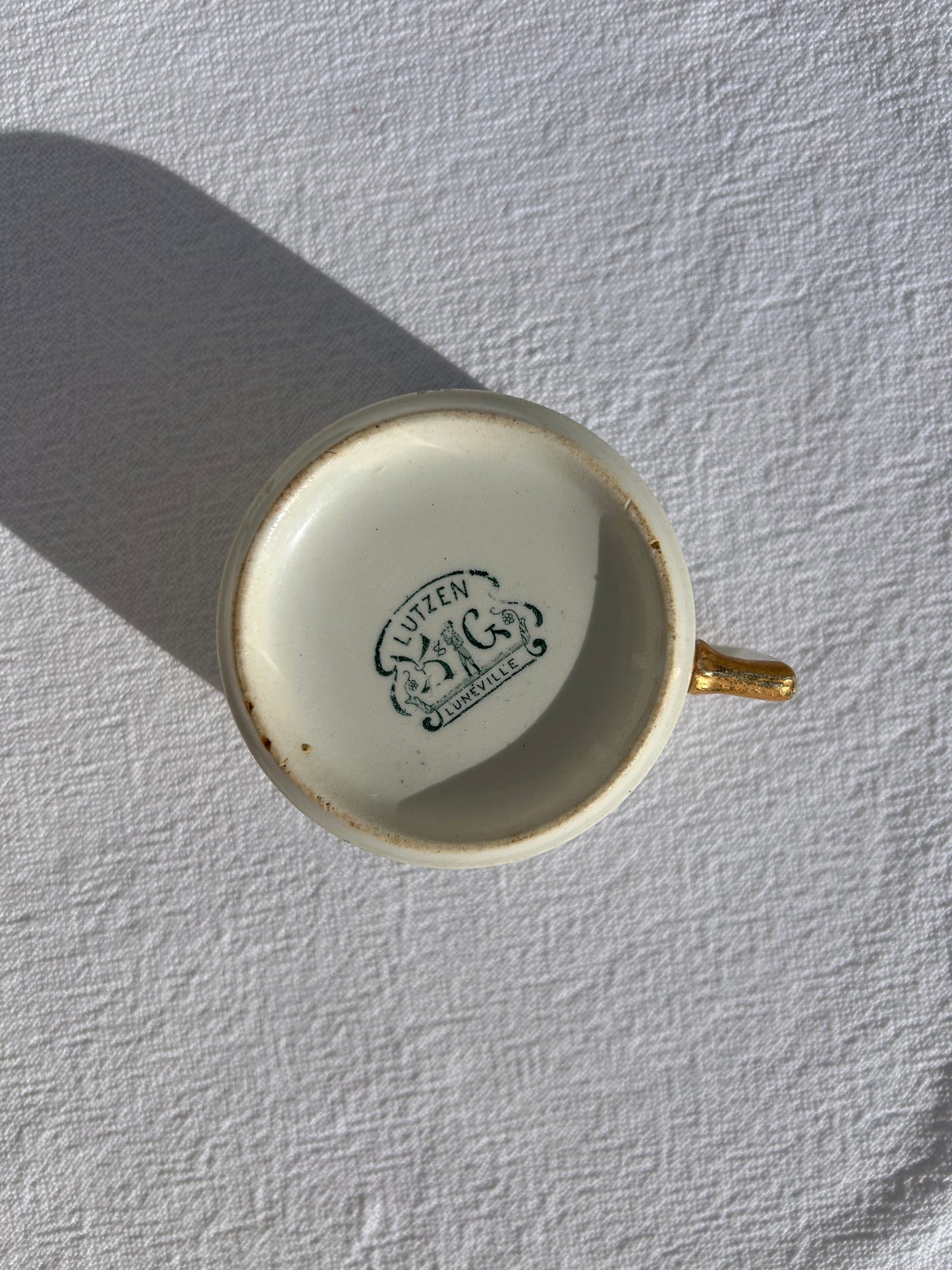 Tasse et sous-tasse - Lutzen - K&G Lunéville - La Brocanterie d'Estelle