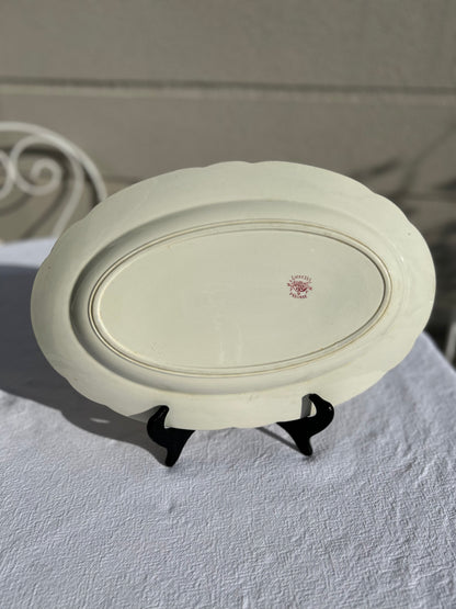 Plat ovale - Terre de fer - Louis XVI - FF Péxonne - La Brocanterie d'Estelle