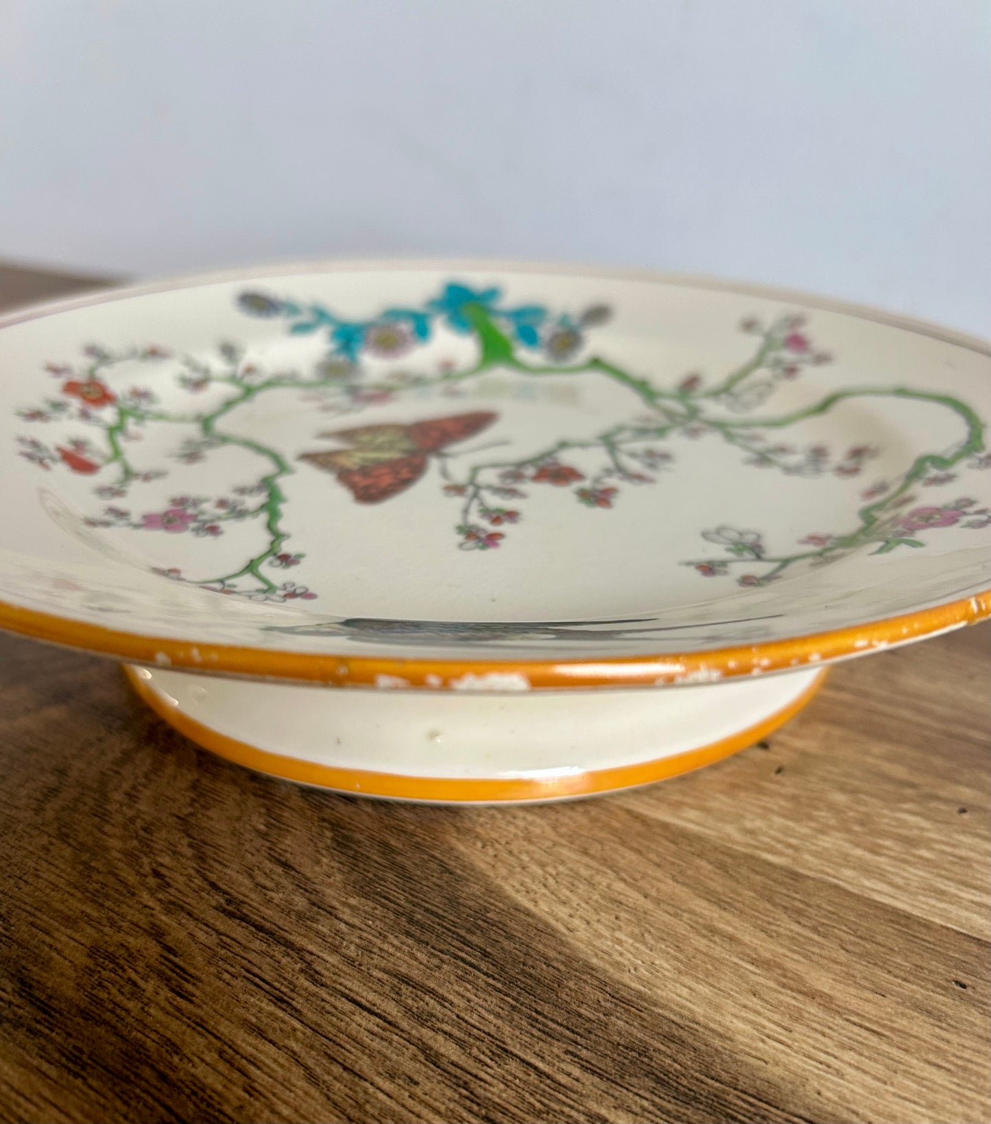 Assiette piédouche - Copeland - Henri Beziat - La Brocanterie d'Estelle