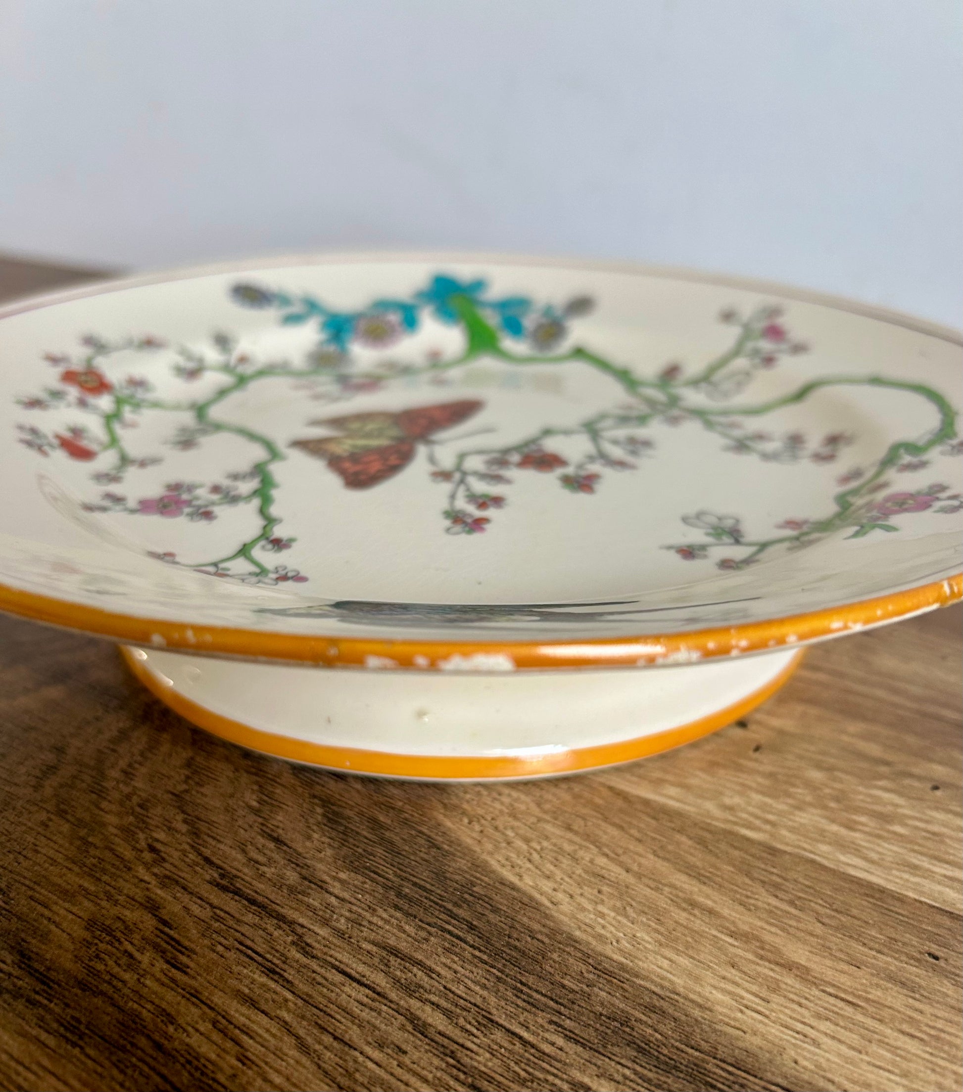 Assiette piédouche - Copeland - Henri Beziat - La Brocanterie d'Estelle