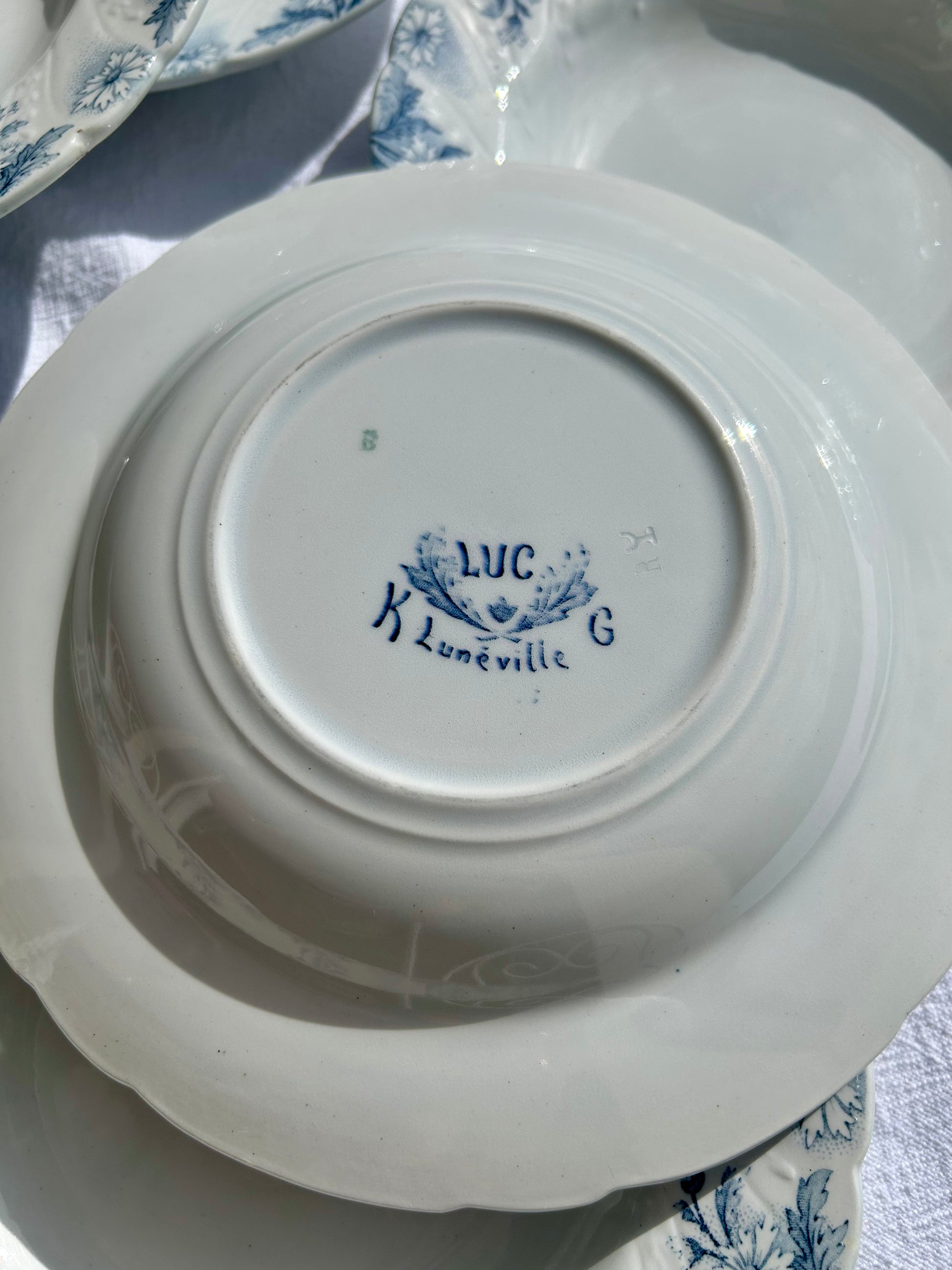 Ensemble de 6 assiettes creuses K&G Lunéville - La Brocanterie d'Estelle