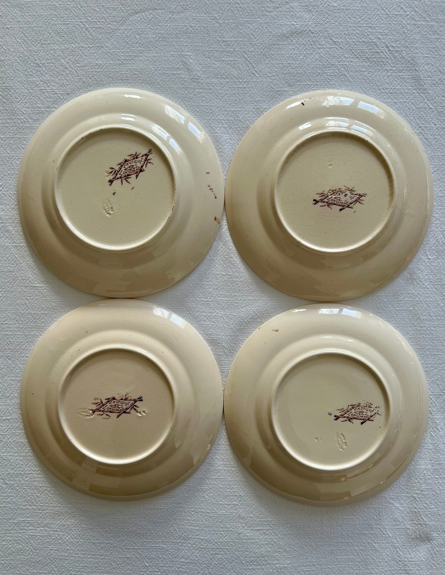 Ensemble de 4 assiettes plates - Exotique - Longchamp