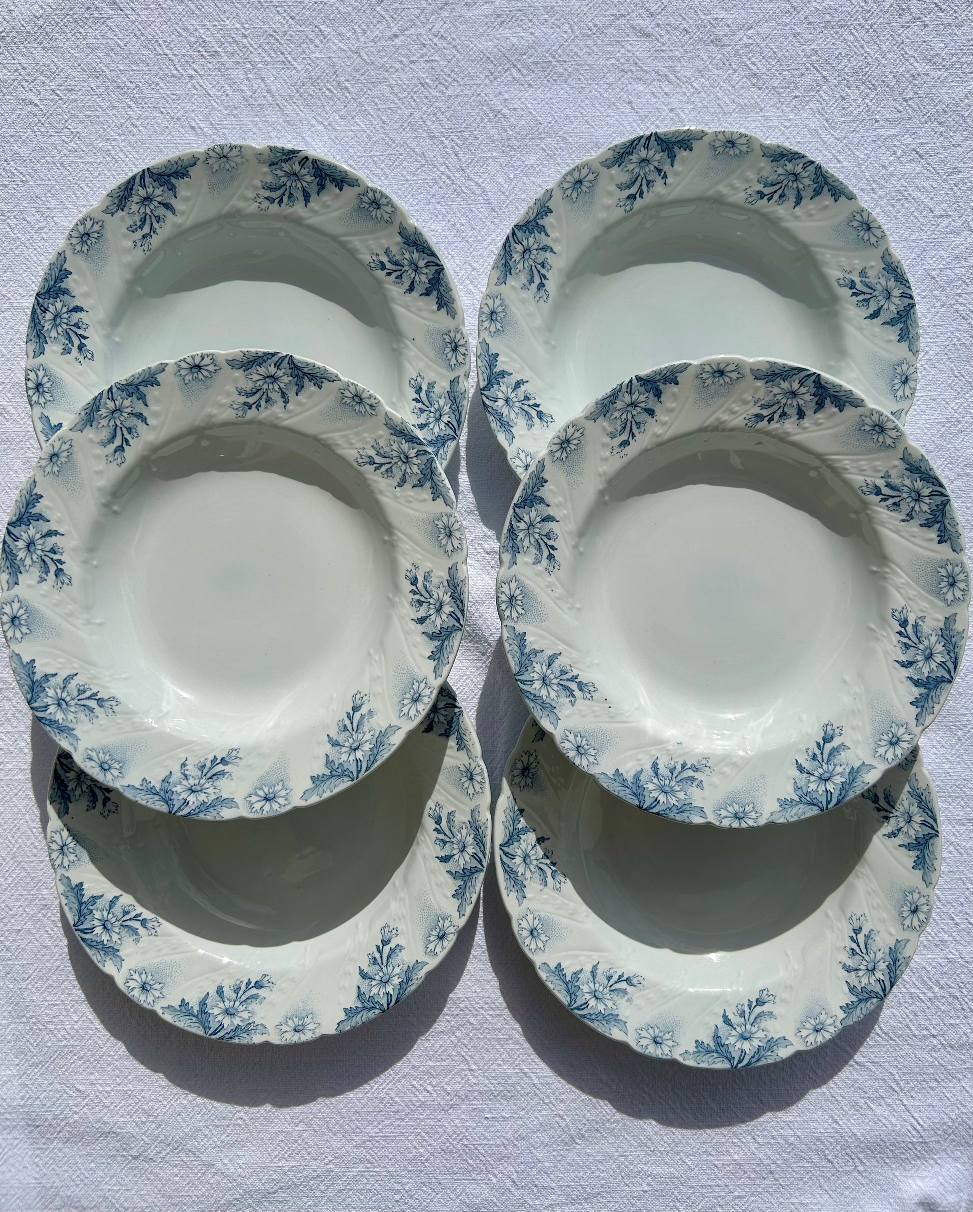 Ensemble de 6 assiettes creuses K&G Lunéville - La Brocanterie d'Estelle