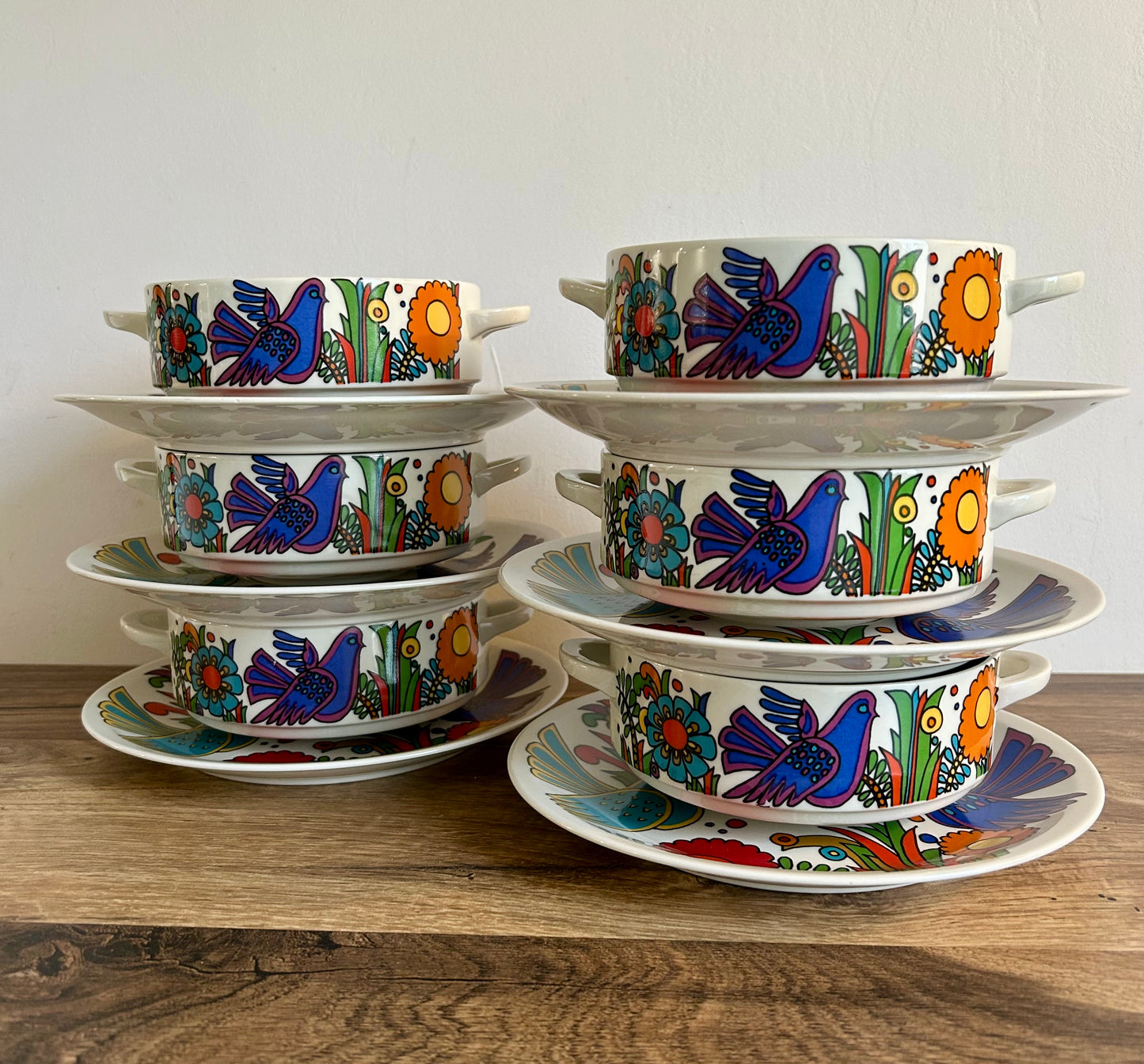 Ensemble de 6 bols à oreilles & soucoupes - Acapulco - Villeroy & Boch