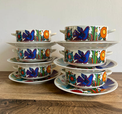 Ensemble de 6 bols à oreilles & soucoupes - Acapulco - Villeroy & Boch