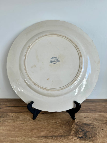 Plat rond - Terre de fer - Fleury - Sarreguemines - La Brocanterie d'Estelle