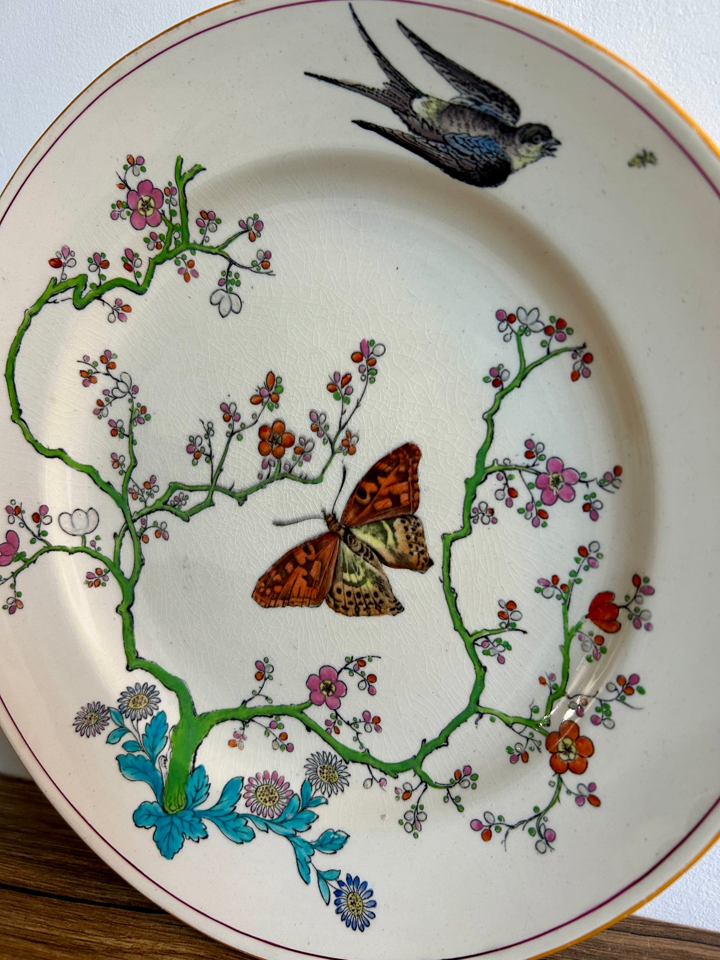 Assiette piédouche - Copeland - Henri Beziat - La Brocanterie d'Estelle