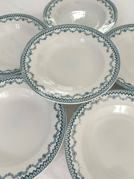 Ensemble de 6 assiettes creuses - Arras - Sarreguemines - La Brocanterie d'Estelle