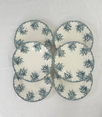 Ensemble de 6 assiettes plates - Gobelins - Longwy - La Brocanterie d'Estelle