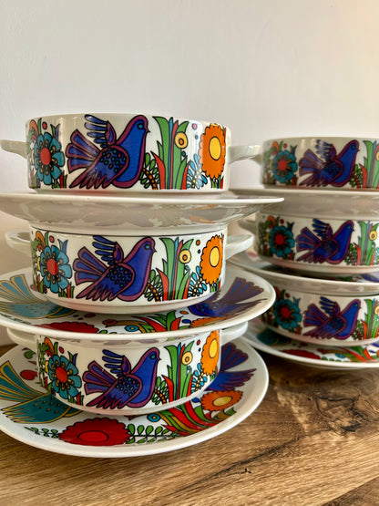 Ensemble de 6 bols à oreilles & soucoupes - Acapulco - Villeroy & Boch