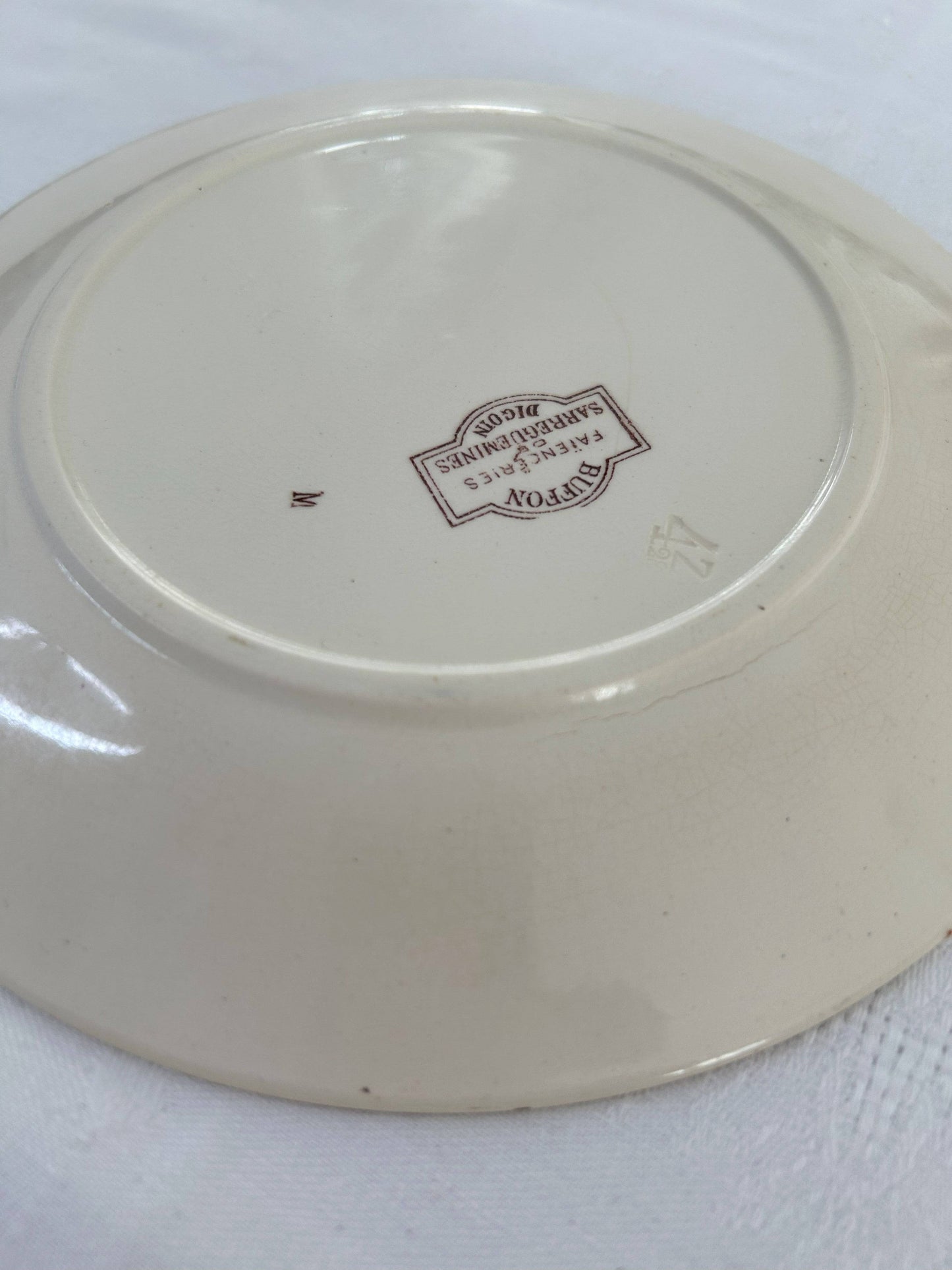 Assiette - Buffon - Sarreguemines - La Brocanterie d'Estelle
