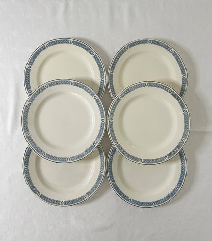 Ensemble de 6 assiettes plates - Castellane - Terre de fer - Salins - La Brocanterie d'Estelle