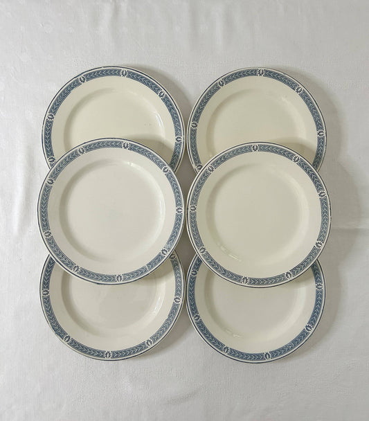 Ensemble de 6 assiettes plates - Castellane - Terre de fer - Salins - La Brocanterie d'Estelle