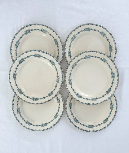 Ensemble de 6 assiettes plates - Sartene - Terre de fer - Salins - La Brocanterie d'Estelle