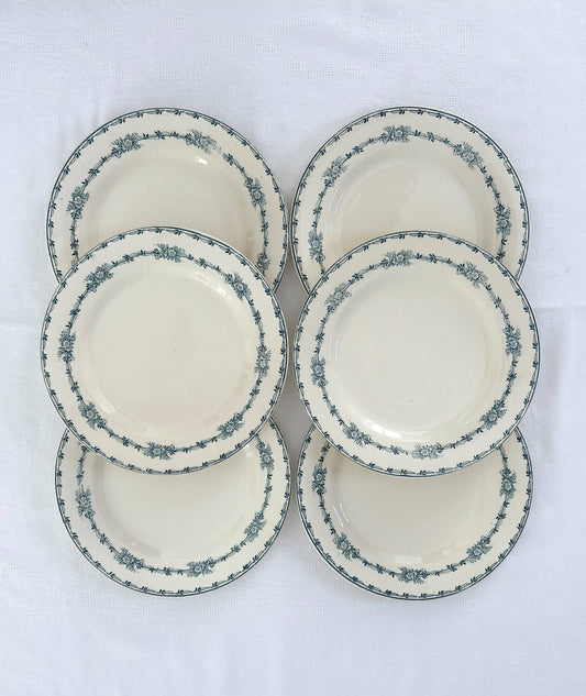 Ensemble de 6 assiettes plates - Sartene - Terre de fer - Salins - La Brocanterie d'Estelle