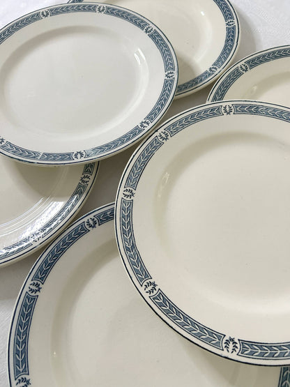 Ensemble de 6 assiettes plates - Castellane - Terre de fer - Salins - La Brocanterie d'Estelle