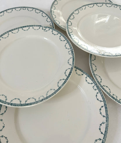 Ensemble de 6 assiettes plates - Faust - Sarreguemines - La Brocanterie d'Estelle