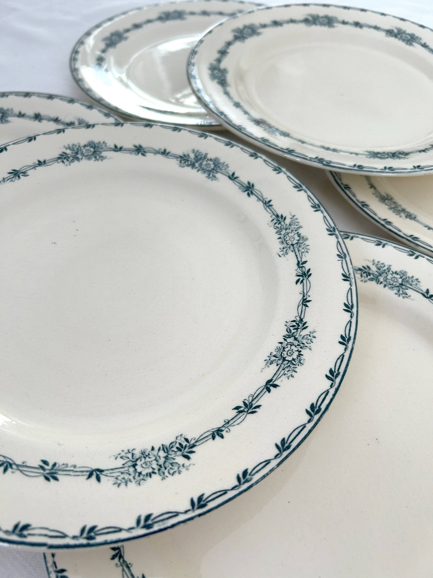 Ensemble de 6 assiettes plates - Sartene - Terre de fer - Salins - La Brocanterie d'Estelle