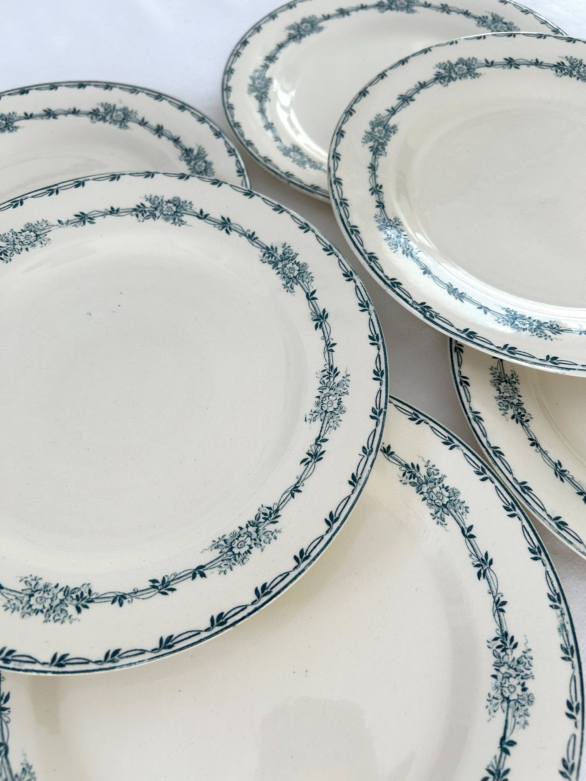 Ensemble de 6 assiettes plates - Sartene - Terre de fer - Salins - La Brocanterie d'Estelle