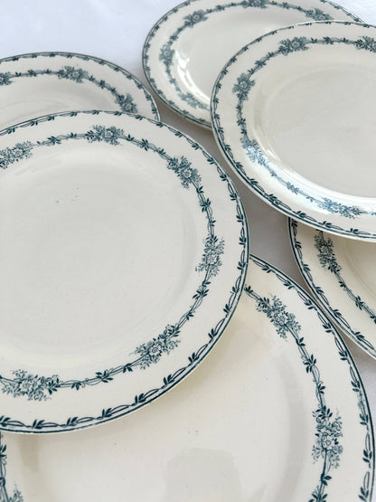 Ensemble de 6 assiettes plates - Sartene - Terre de fer - Salins - La Brocanterie d'Estelle