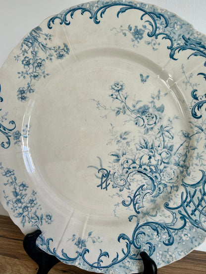 Plat rond - Terre de fer - Fleury - Sarreguemines - La Brocanterie d'Estelle