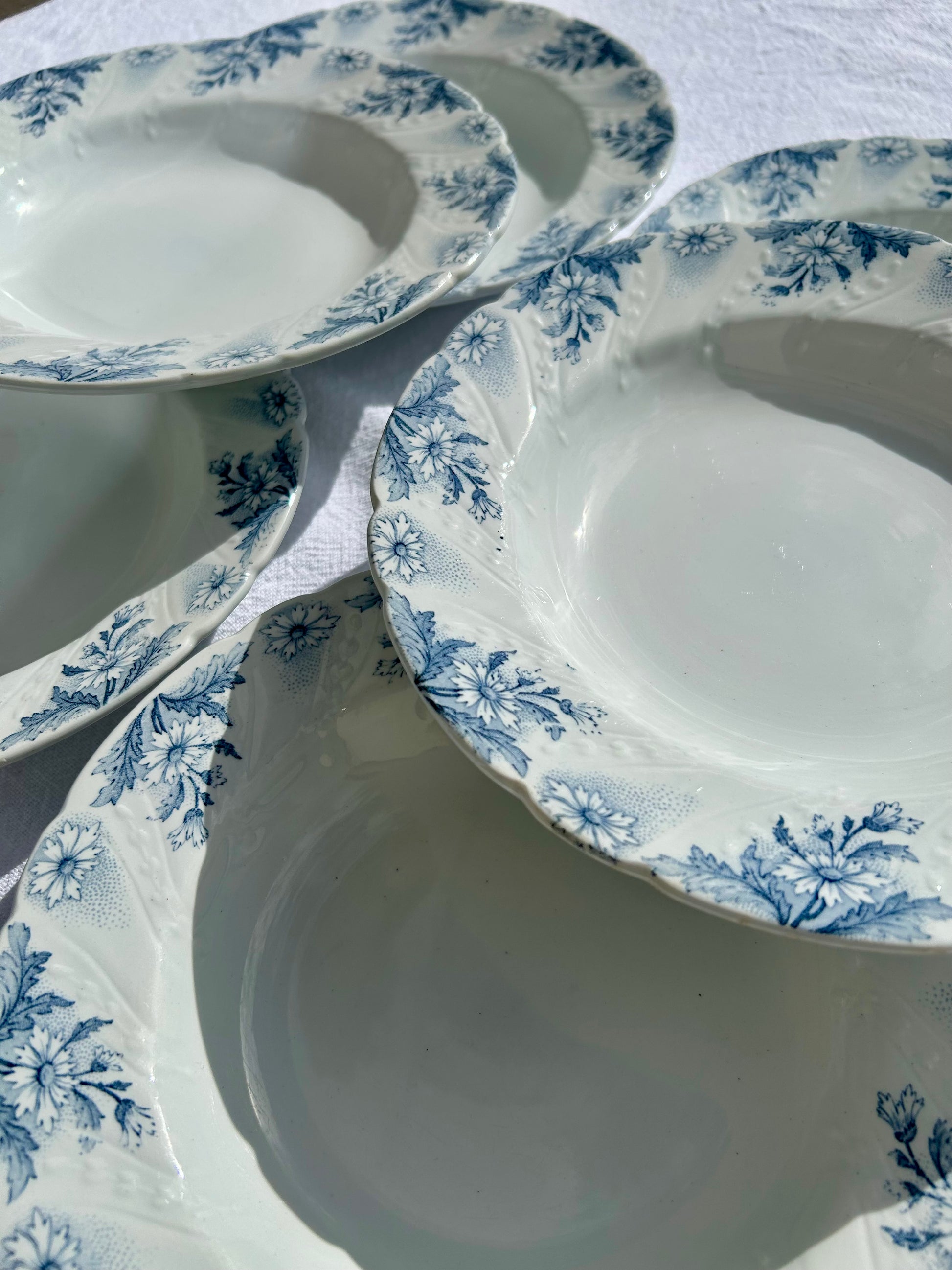 Ensemble de 6 assiettes creuses K&G Lunéville - La Brocanterie d'Estelle