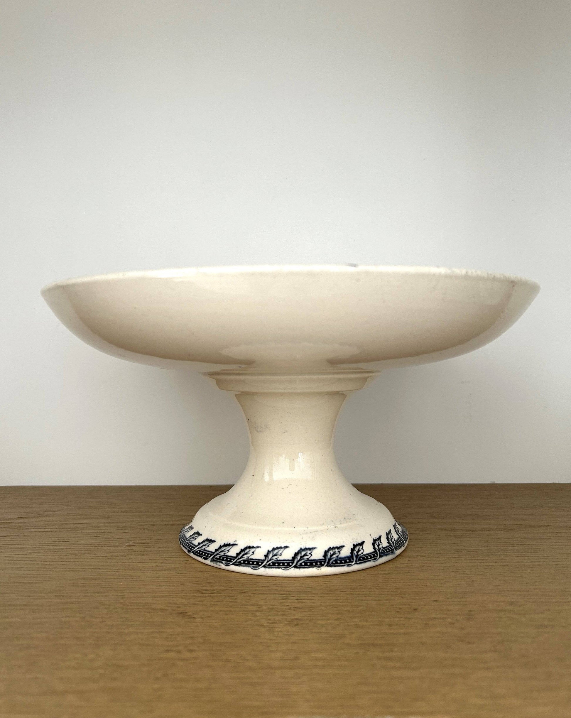 Compotier - Monogramme "G" - Terre de fer - K&G Lunéville - La Brocanterie d'Estelle