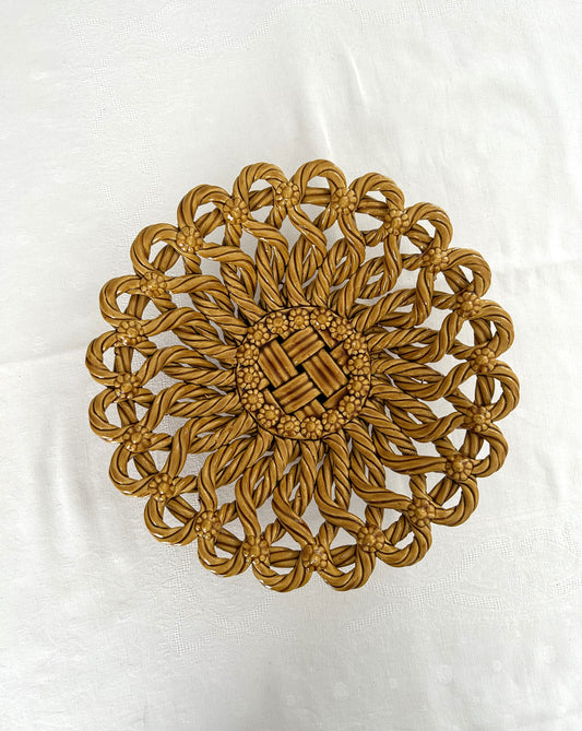 Corbeille en céramique tressée - Vallauris - La Brocanterie d'Estelle