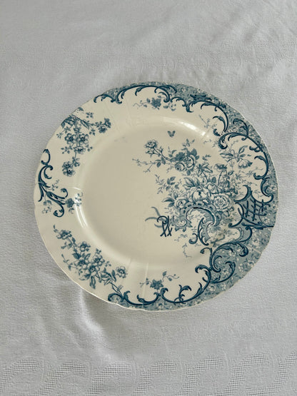 Plat rond - Terre de fer - Fleury - Sarreguemines - La Brocanterie d'Estelle