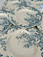 Ensemble de 6 assiettes semi creuses  - Fleury - Terre de fer - Sarreguemines - La Brocanterie d'Estelle