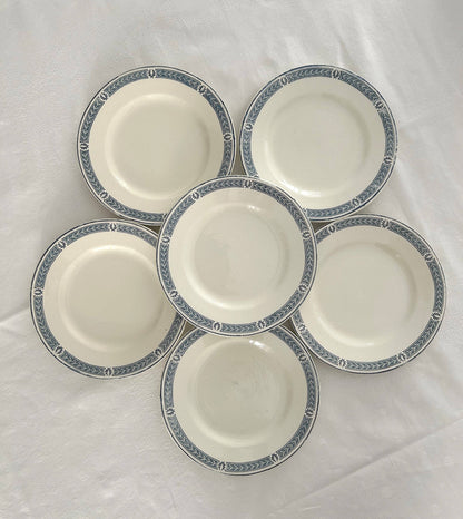 Ensemble de 6 assiettes à dessert - Castellane - Terre de fer - Salins - La Brocanterie d'Estelle