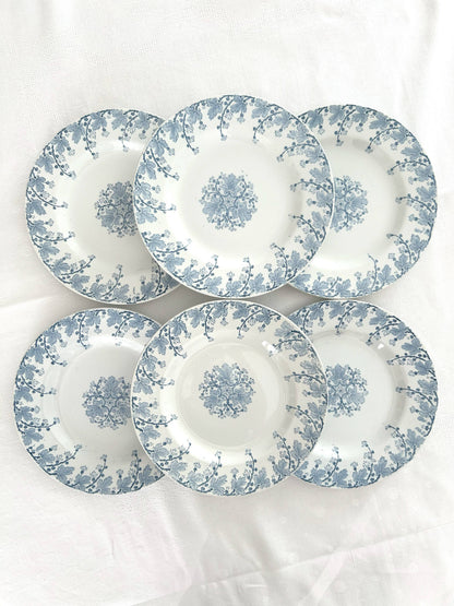 Ensemble de 6 assiettes plates - Néva - Terre de fer - K&G Lunéville - La Brocanterie d'Estelle