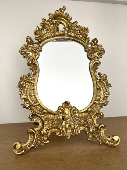 Miroir de table en bronze - La Brocanterie d'Estelle