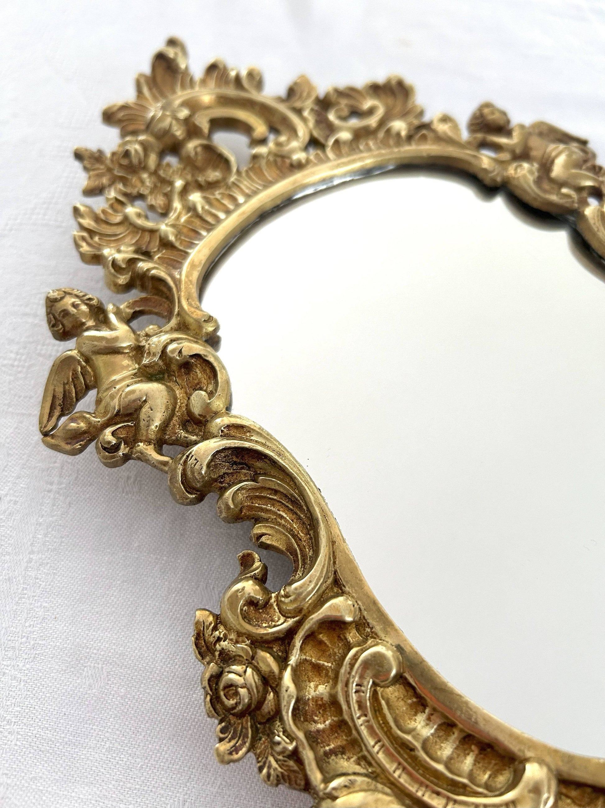 Miroir de table en bronze - La Brocanterie d'Estelle
