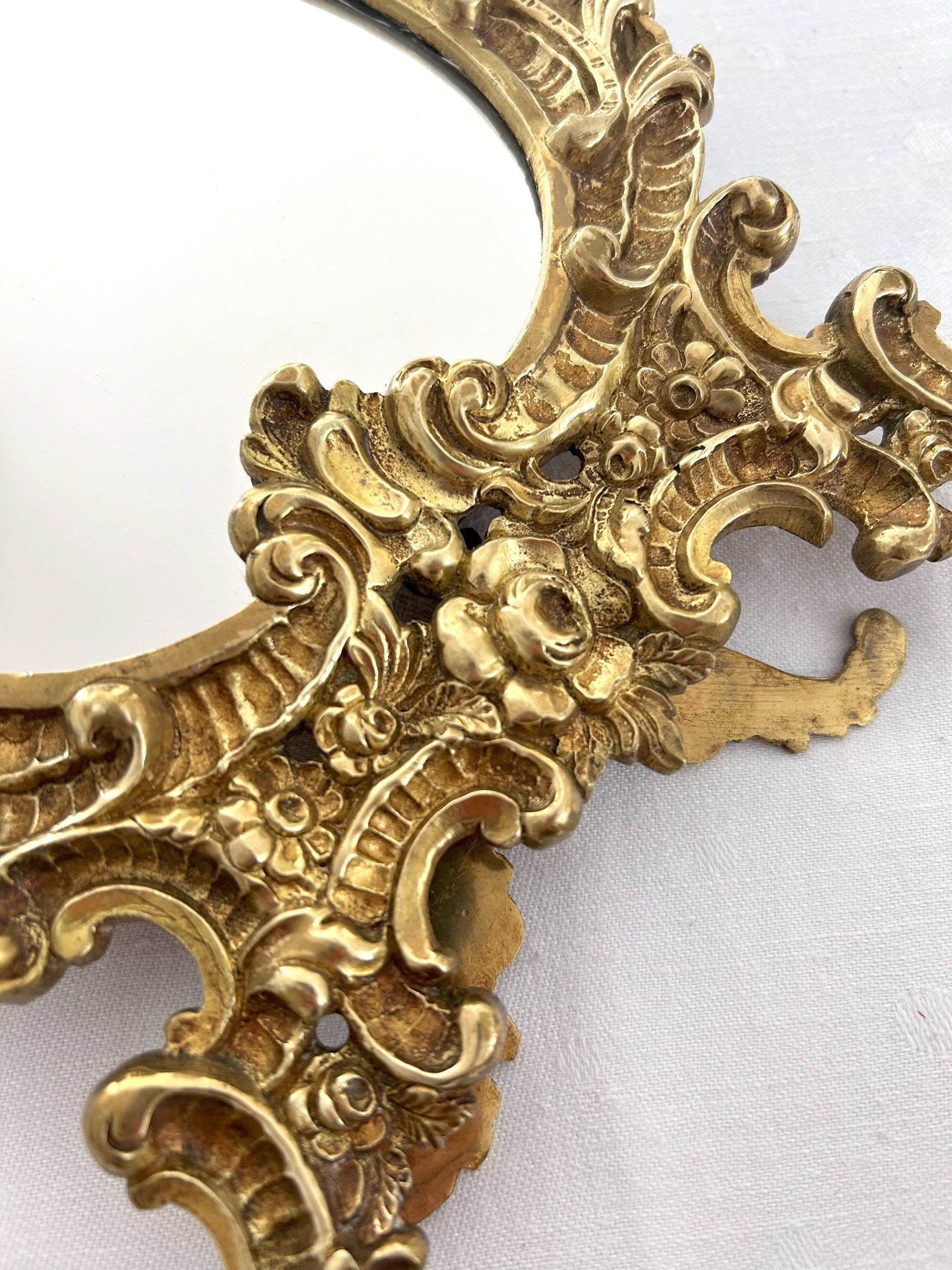 Miroir de table en bronze - La Brocanterie d'Estelle
