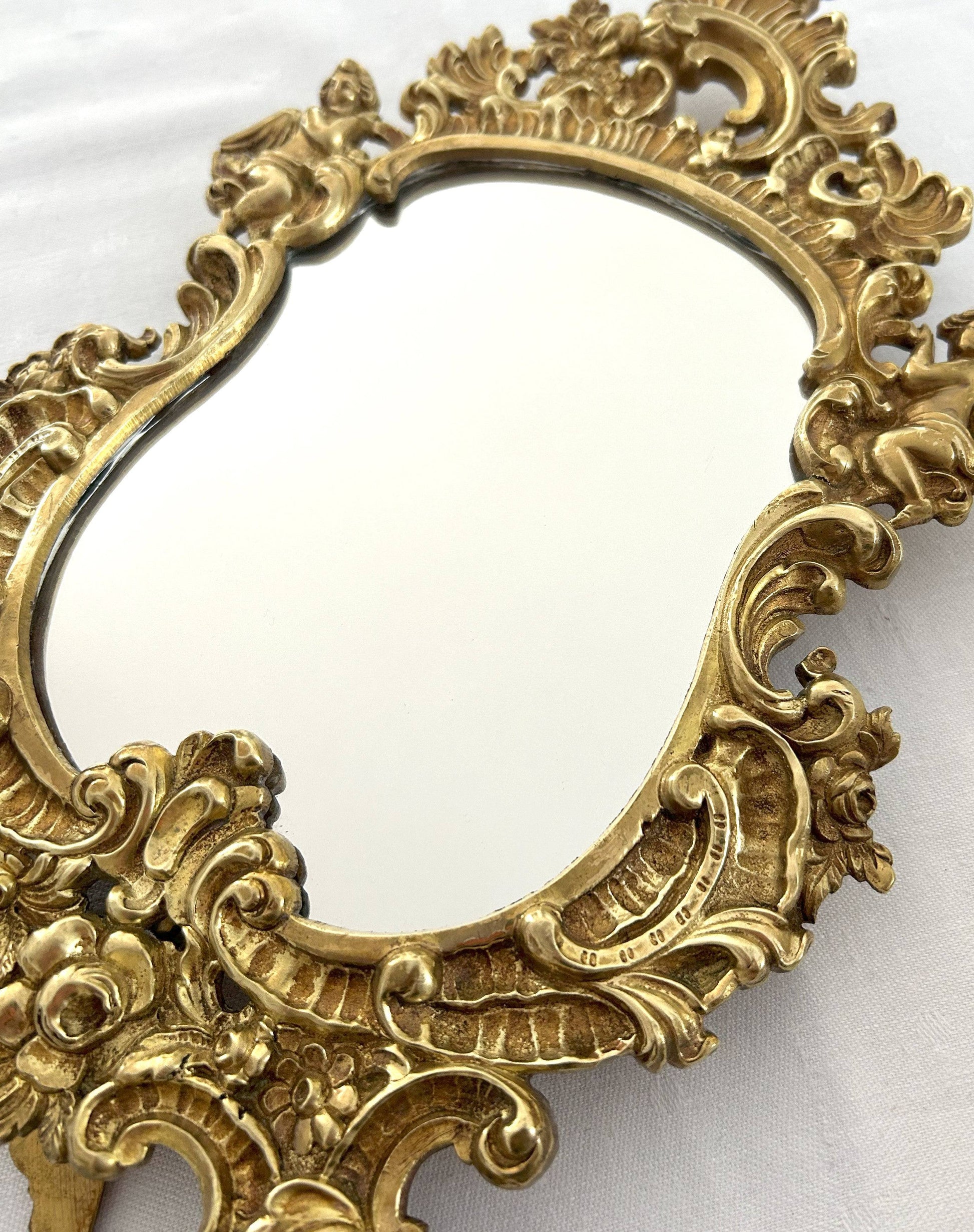 Miroir de table en bronze - La Brocanterie d'Estelle