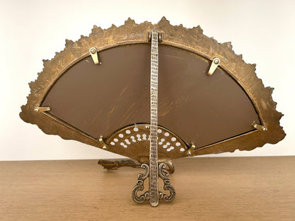 Miroir éventail en bronze verre biseauté - La Brocanterie d'Estelle