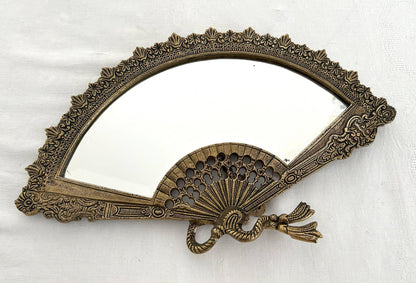 Miroir éventail en bronze verre biseauté - La Brocanterie d'Estelle